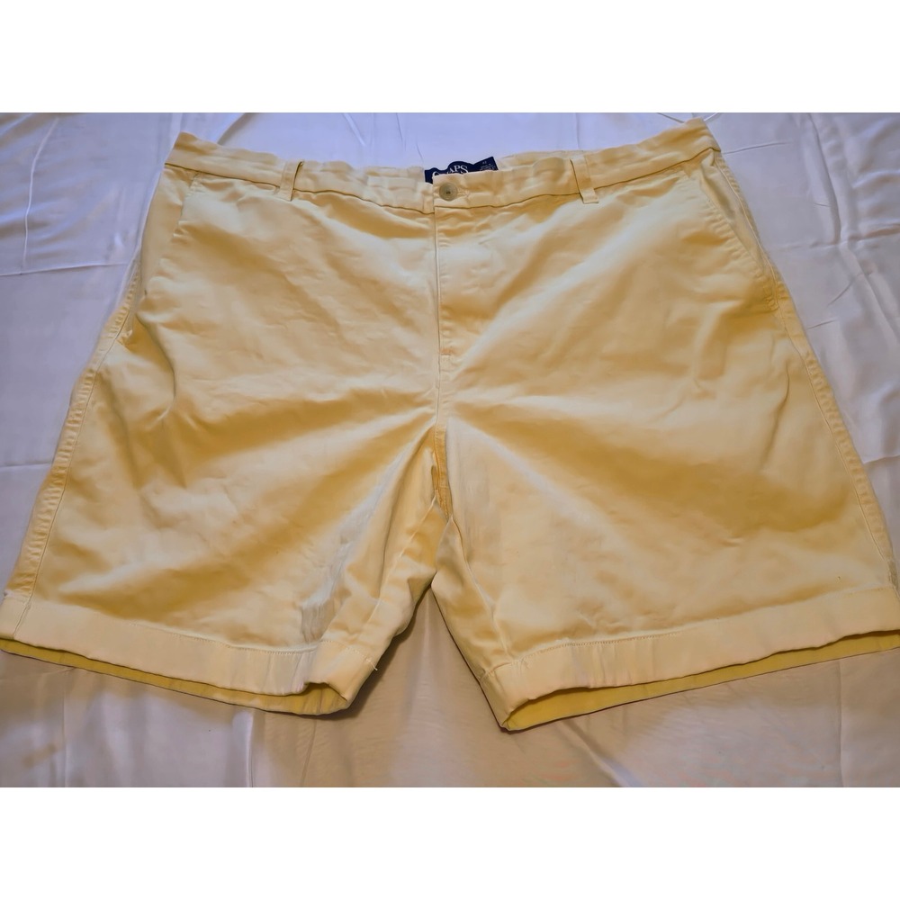 Chaps Stretch‎ Mens Yellow Flat Front Golf Shorts Size 42 Casual